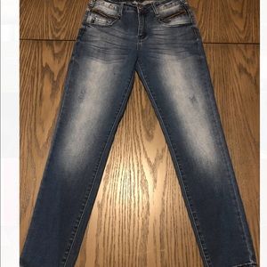 Dark Blue, Light Blue Faded KanCan Jeans